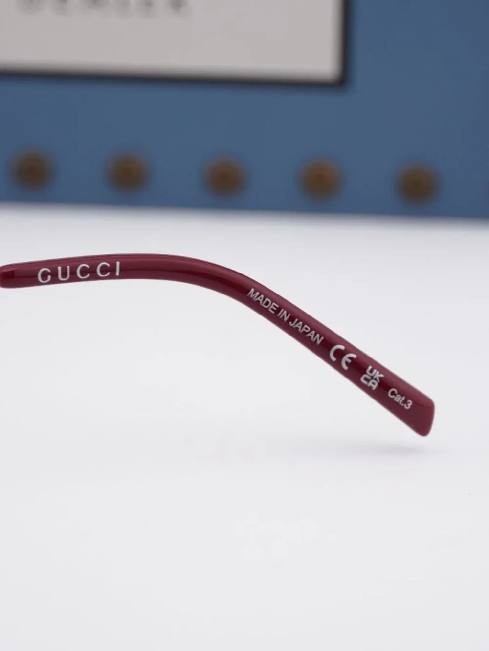 Gucci GG1957SA 004 Square Sunglasses - Silver\Burgundy